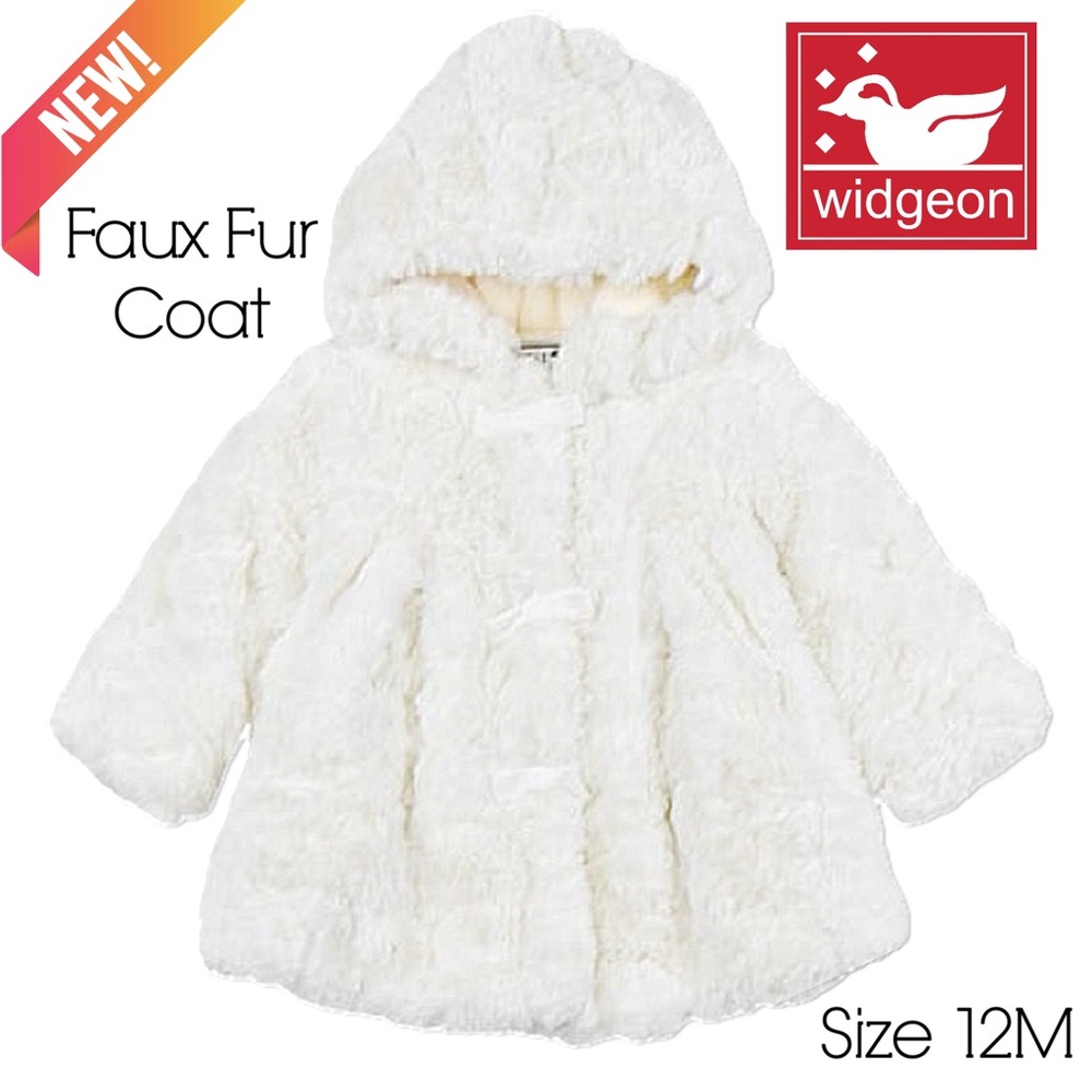 Widgeon 3 Bow A-Line Faux Fur Coat
